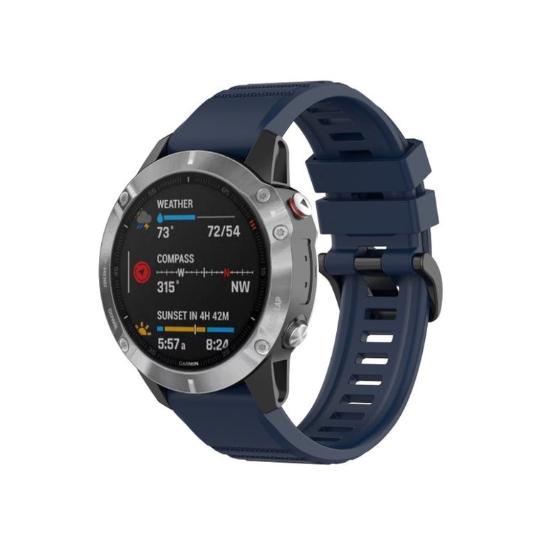 Meget fed Garmin Fenix 6 Silikone Rem - Blå#serie_11