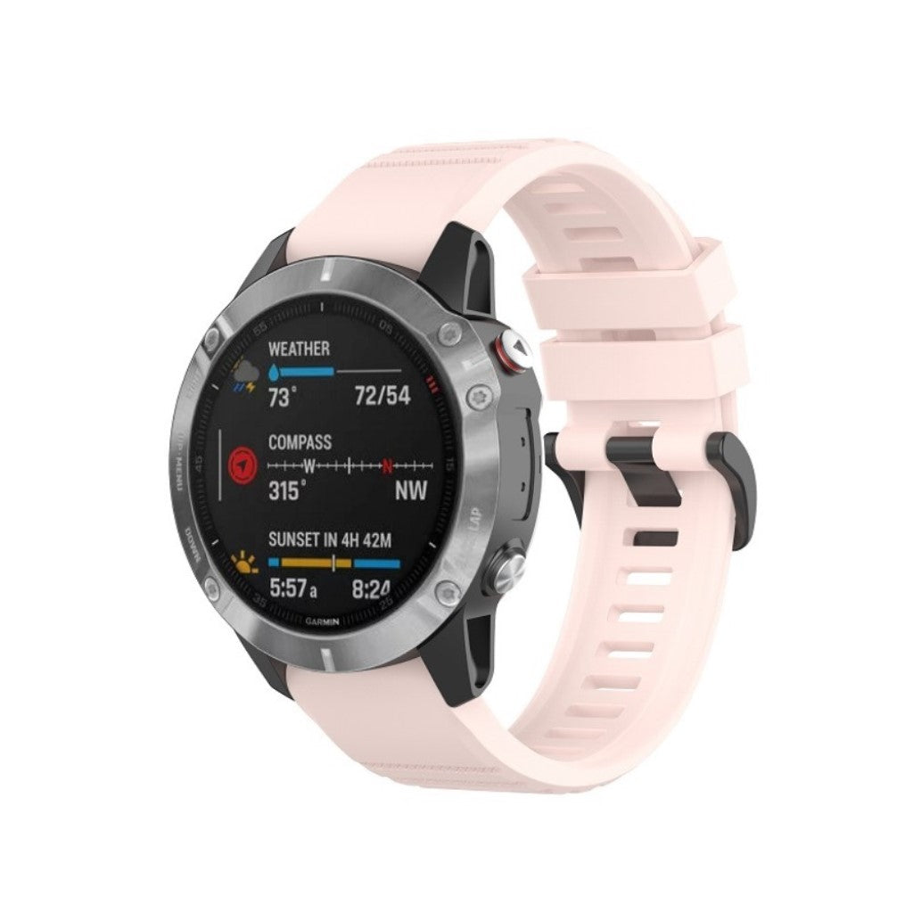 Meget fed Garmin Fenix 6 Silikone Rem - Pink#serie_4