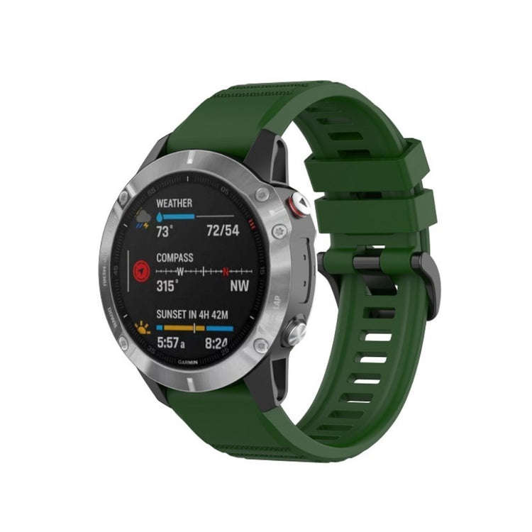 Meget fed Garmin Fenix 6 Silikone Rem - Grøn#serie_9