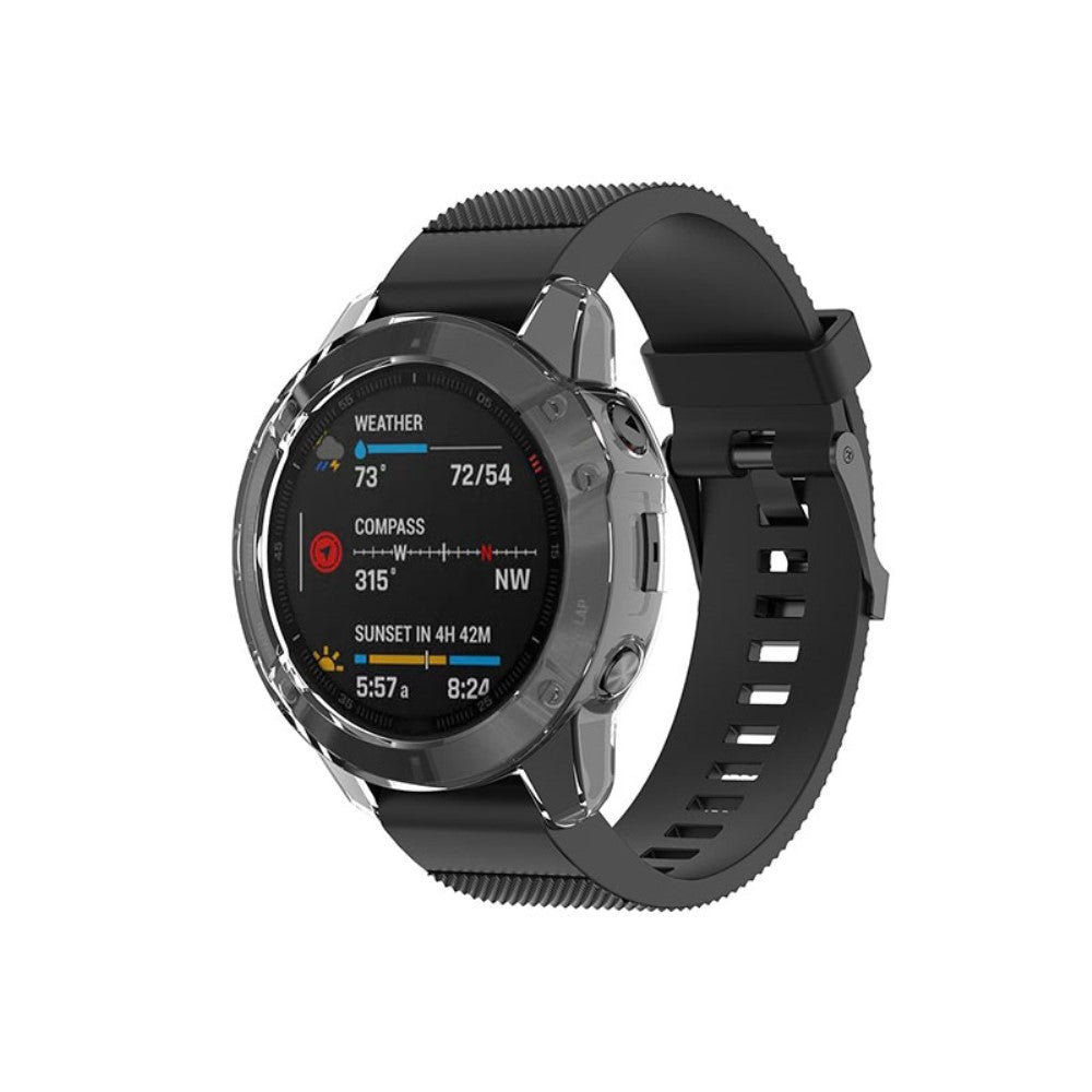 Garmin Fenix 6 / Garmin Fenix 6 Pro Gennemsigtig Silikone Bumper  - Gennemsigtig#serie_5