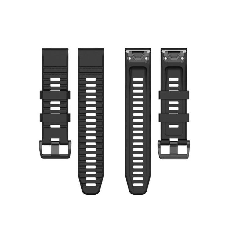 Meget smuk Garmin Fenix 6X Pro Silikone Rem - Sort#serie_1