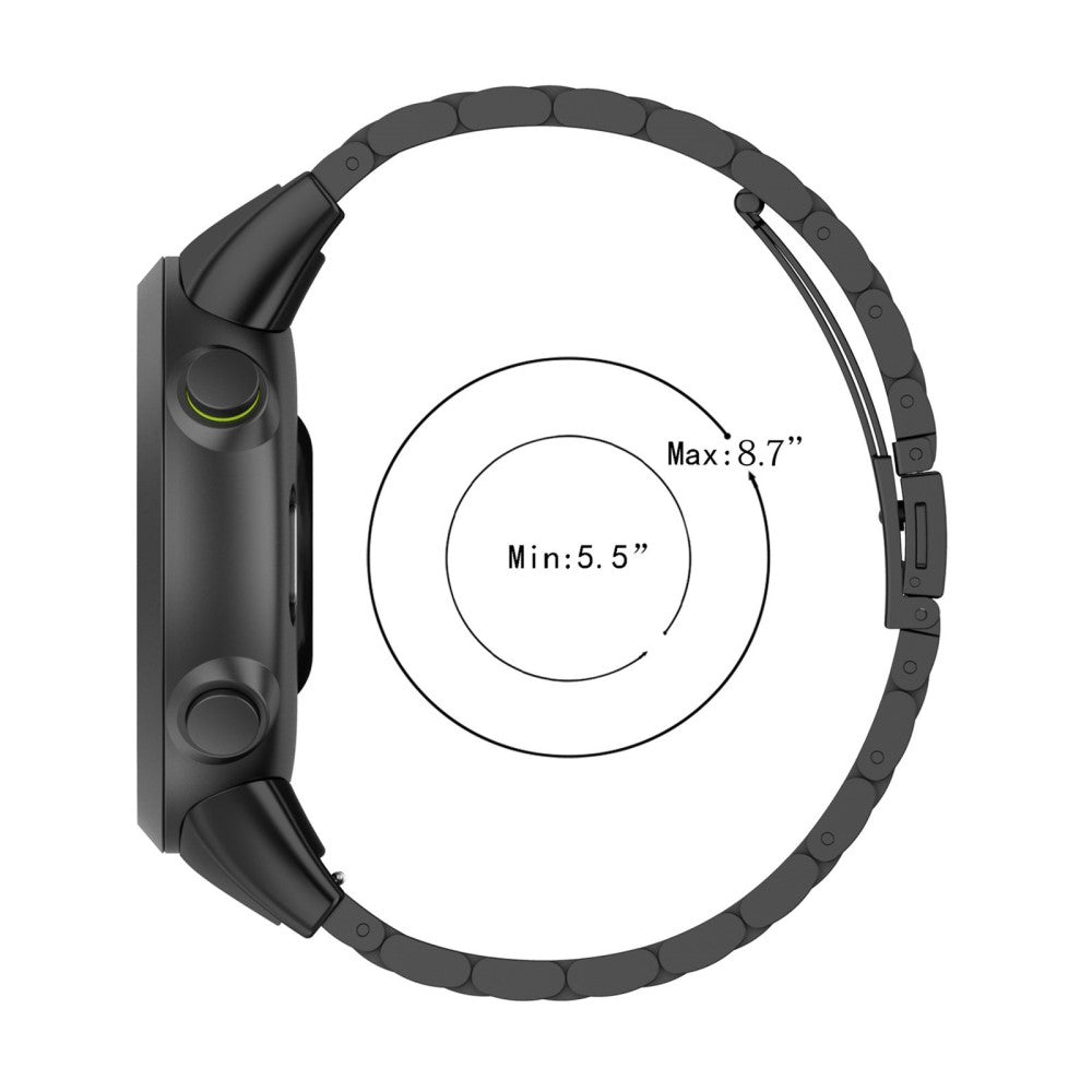 Vildt kønt Universal Garmin Metal Rem - Sort#serie_1