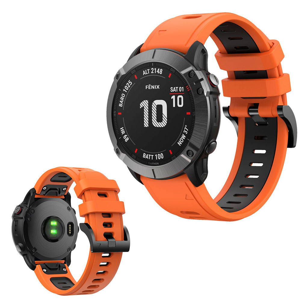 Fint Universal Garmin Silikone Rem - Orange#serie_3