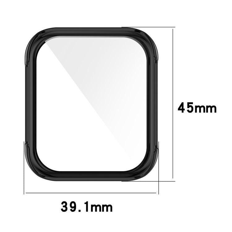 Fed Oppo Watch 2 (42mm) Cover med Skærmbeskytter i Plastik og Hærdet Glas - Hvid#serie_4