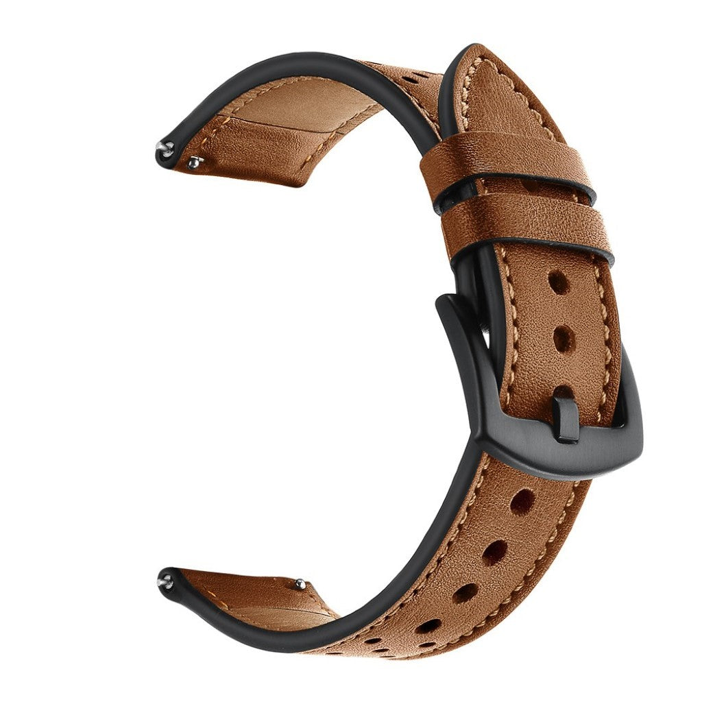 Mega smuk Amazfit GTS Ægte læder Rem - Brun#serie_1