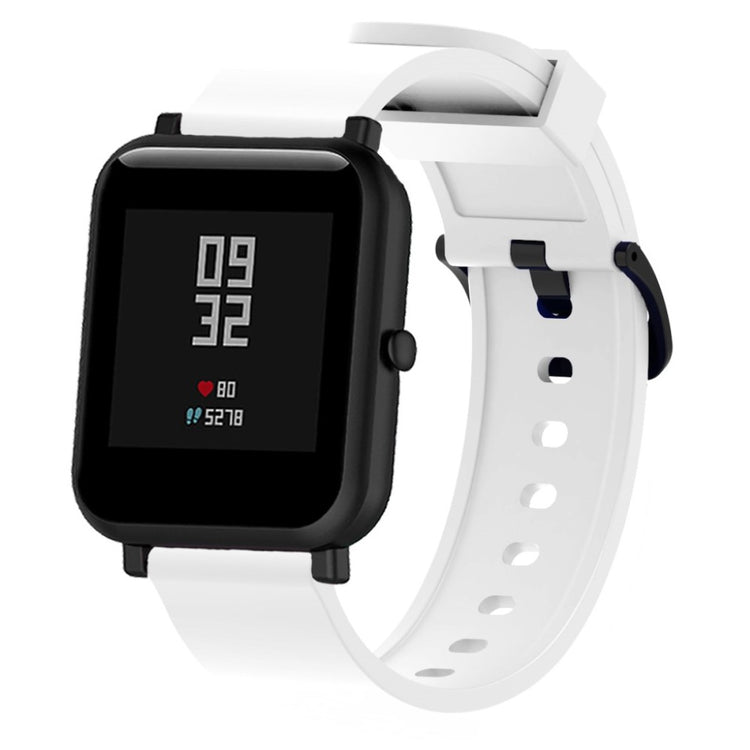 Rigtigt fint Amazfit 1 Silikone Rem - Hvid#serie_1