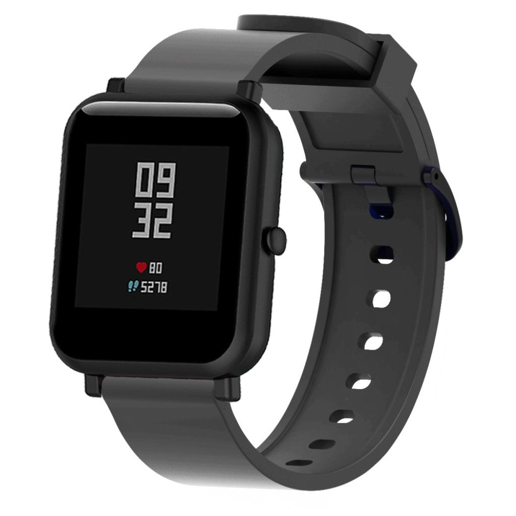 Rigtigt fint Amazfit 1 Silikone Rem - Sort#serie_2