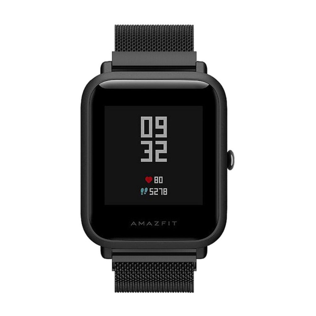 Slidstærk Amazfit Bip Metal Rem - Sort#serie_1