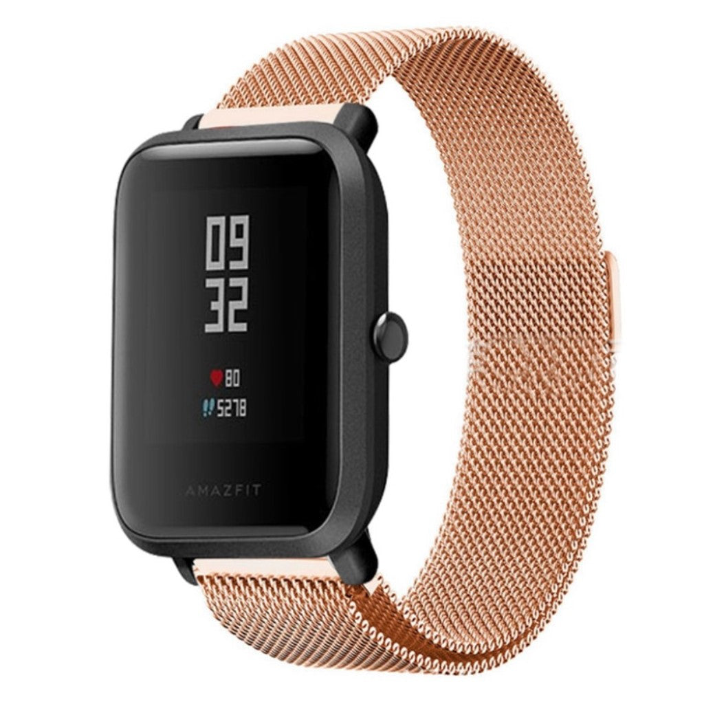 Slidstærk Amazfit Bip Metal Rem - Pink#serie_4