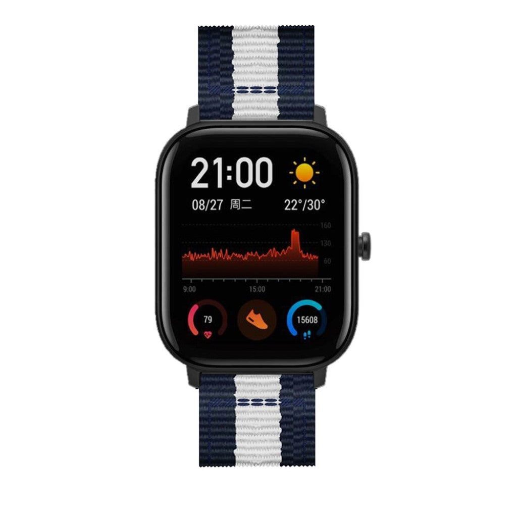 Mega sejt Amazfit Youth Nylon Rem - Blå#serie_2