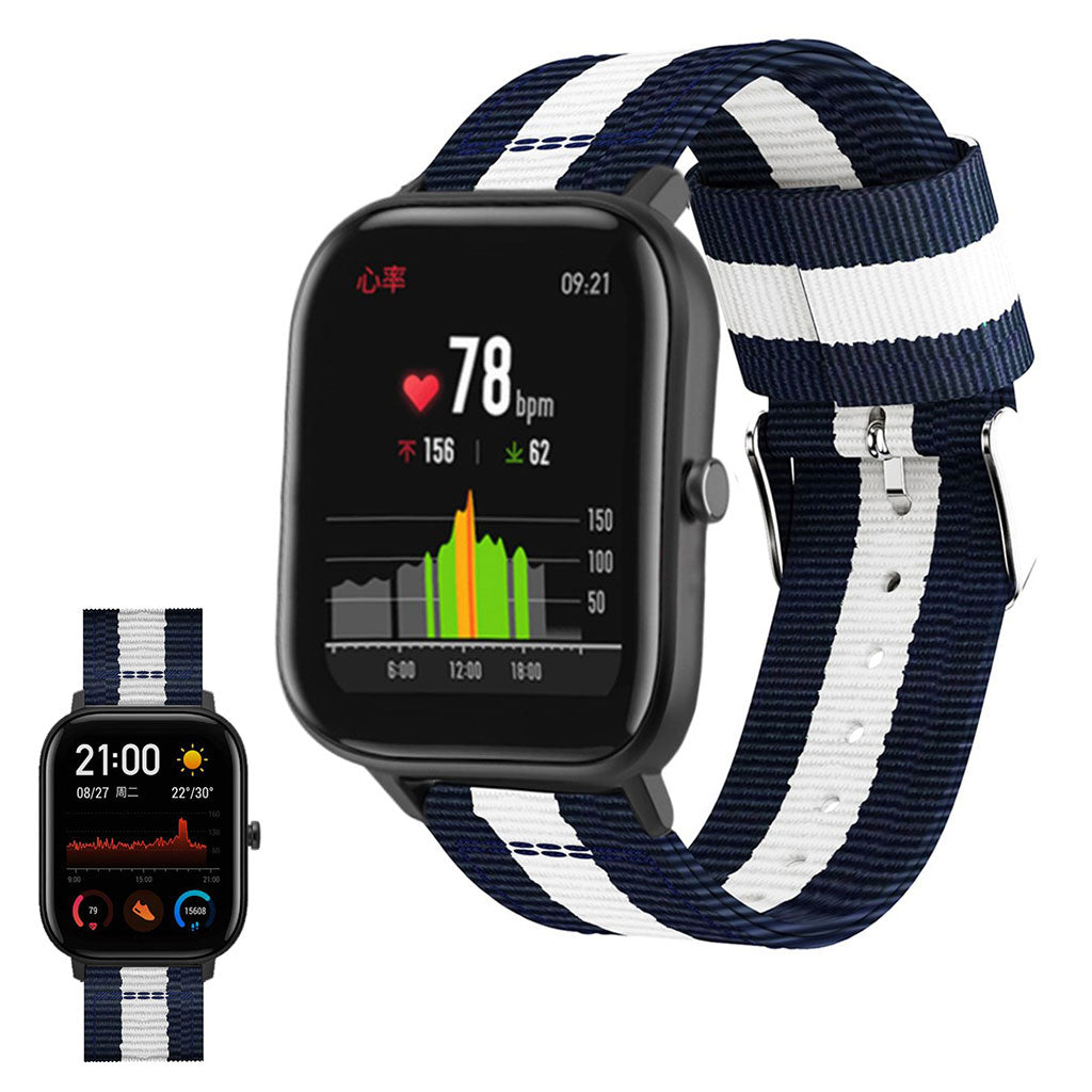 Mega sejt Amazfit Youth Nylon Rem - Blå#serie_2