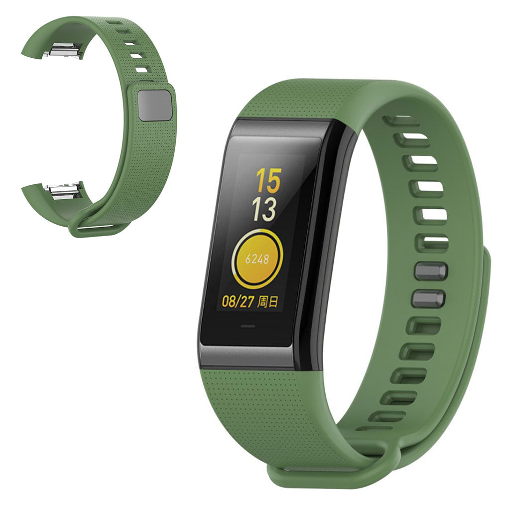 Mega holdbart Amazfit Cor Silikone Rem - Grøn#serie_6