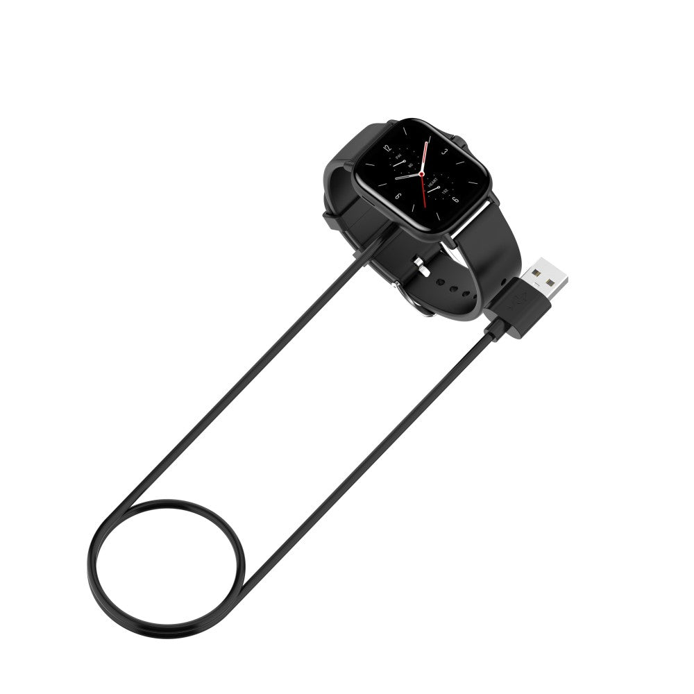 1m Universal Amazfit Magnetisk  USB Opladningskabel - Sort#serie_3