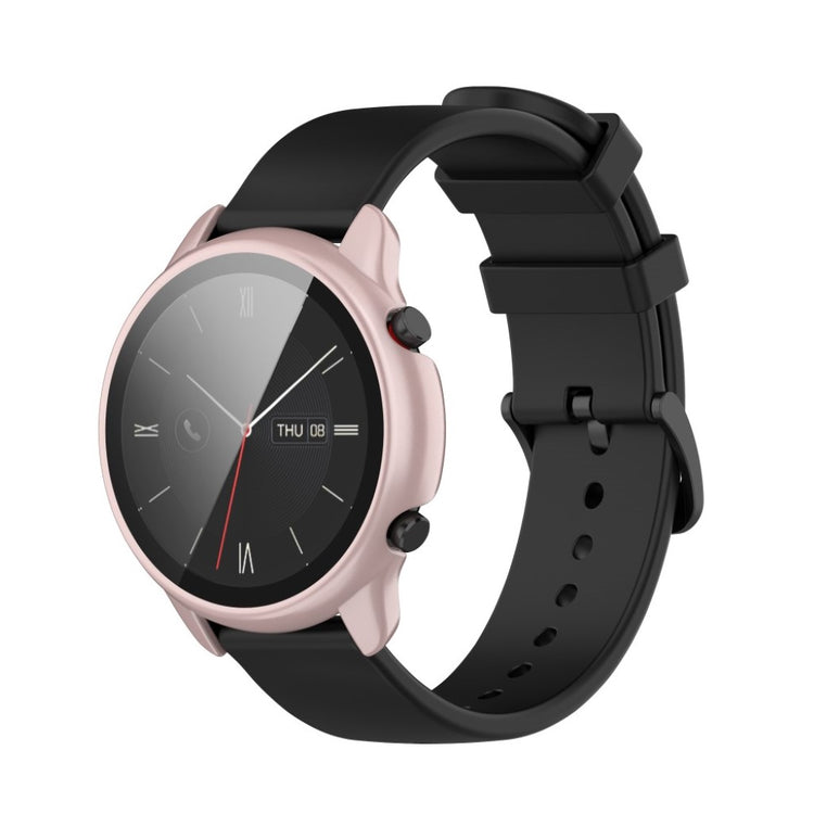 Vildt Fint Universal Amazfit Cover med Skærmbeskytter i Plastik og Hærdet Glas - Pink#serie_2