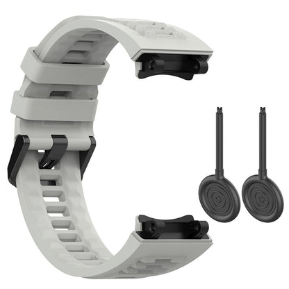 Mega nydelig Amazfit T-Rex 2 Silikone Rem - Sølv#serie_1