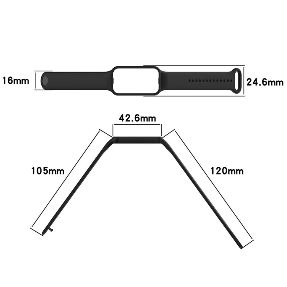 Vildt rart Amazfit Band 7 Plastik Rem - Sort#serie_1