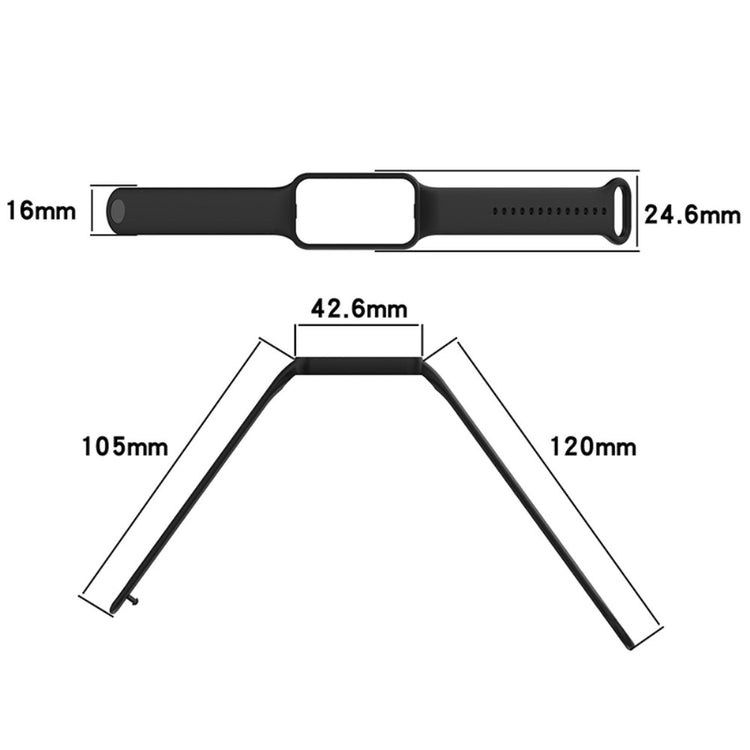 Vildt rart Amazfit Band 7 Plastik Rem - Sort#serie_1