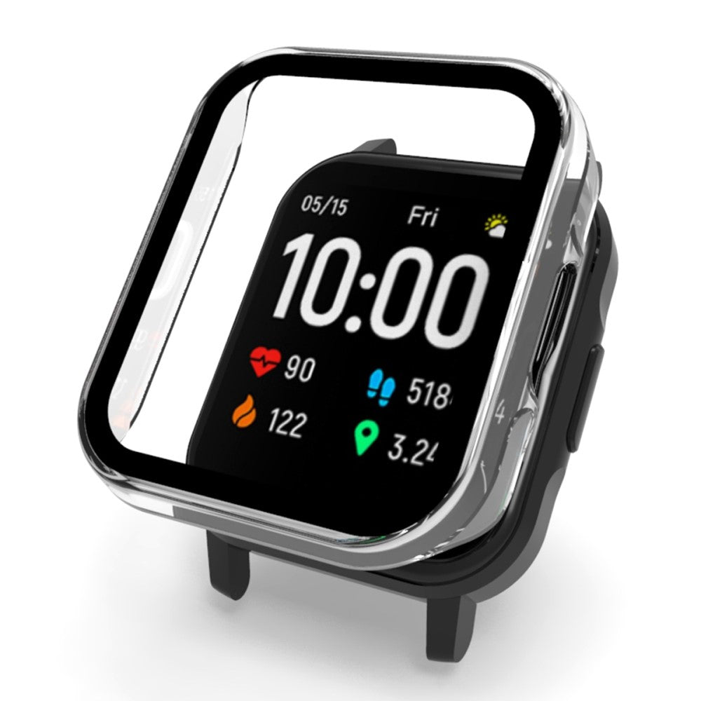 Vildt Flot Haylou SmartWatch LS02 Cover med Skærmbeskytter i Plastik og Hærdet Glas - Gennemsigtig#serie_1